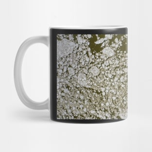 Ice floe on the river aerial view Mug